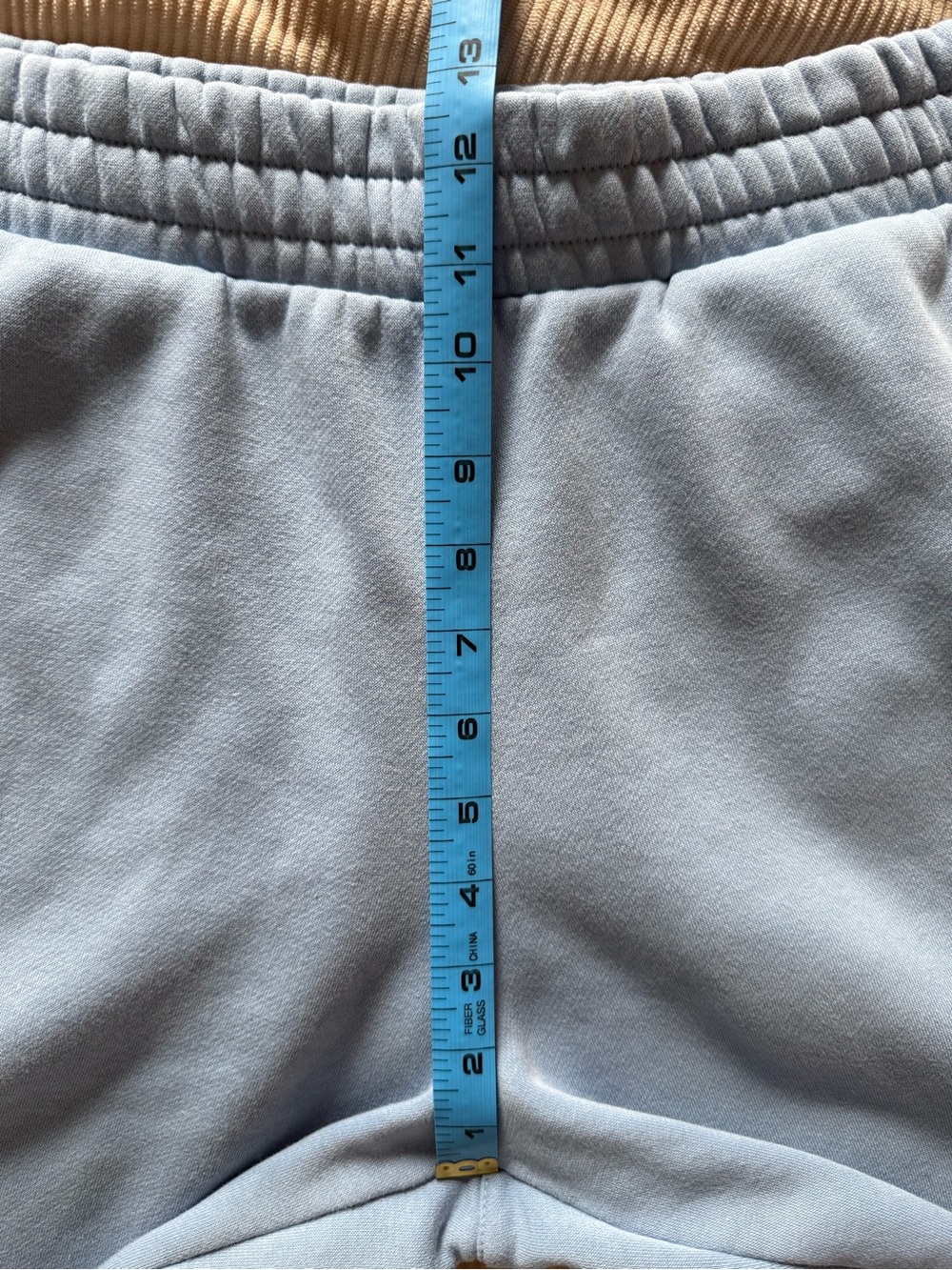 Adidas Light Blue Trefoil Fleece Lounge Sweat Shorts 9” Inseam Men’s Large - Picture 10 of 13